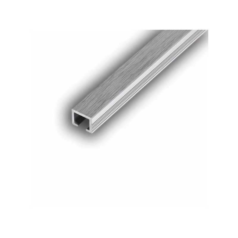 LISTELO ALUMINIO TILES 8MM X 2.5M PLATA CEPILLADO