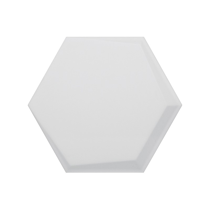 MOSAICO TILES 15X17 HEXAGONO CUÑA BLANCO MATE C/RELIEVE