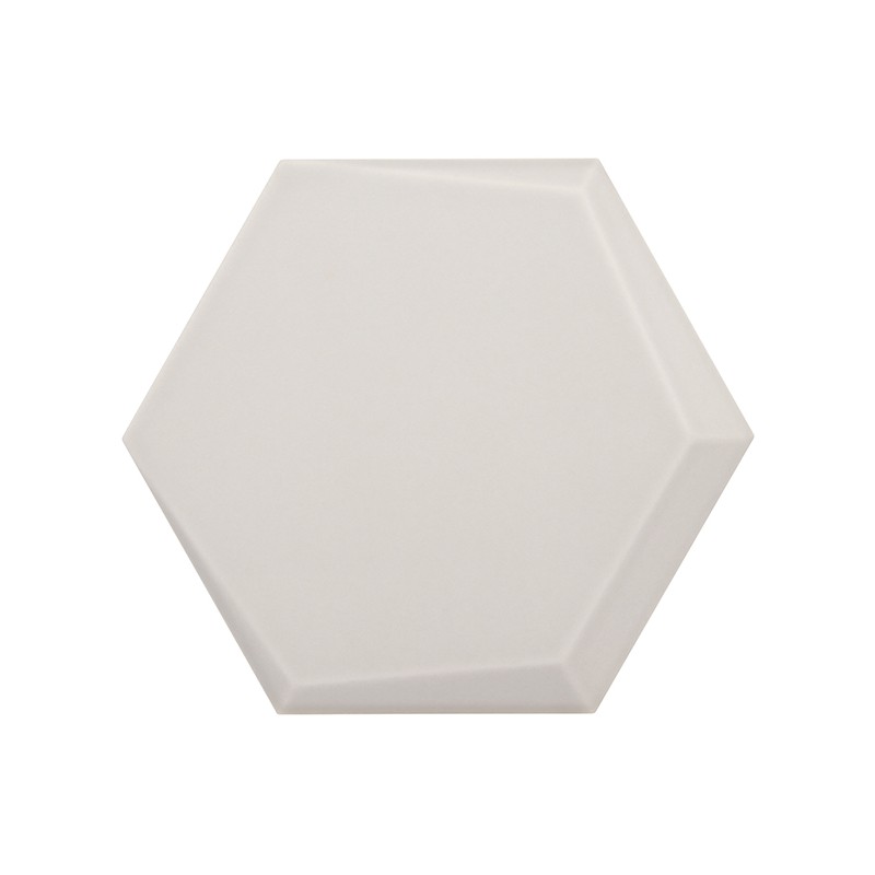 MOSAICO TILES 15X17 HEXAGONO CUÑA PERLA MATE C/RELIEVE