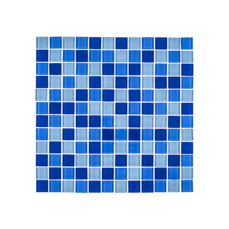 MOSAICO TILES ENMALLADO 32×32 AZUL COBALTO