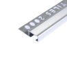 PELDAÑO ALUMINIO TILES 10MM X 2.5M PLATA MATE