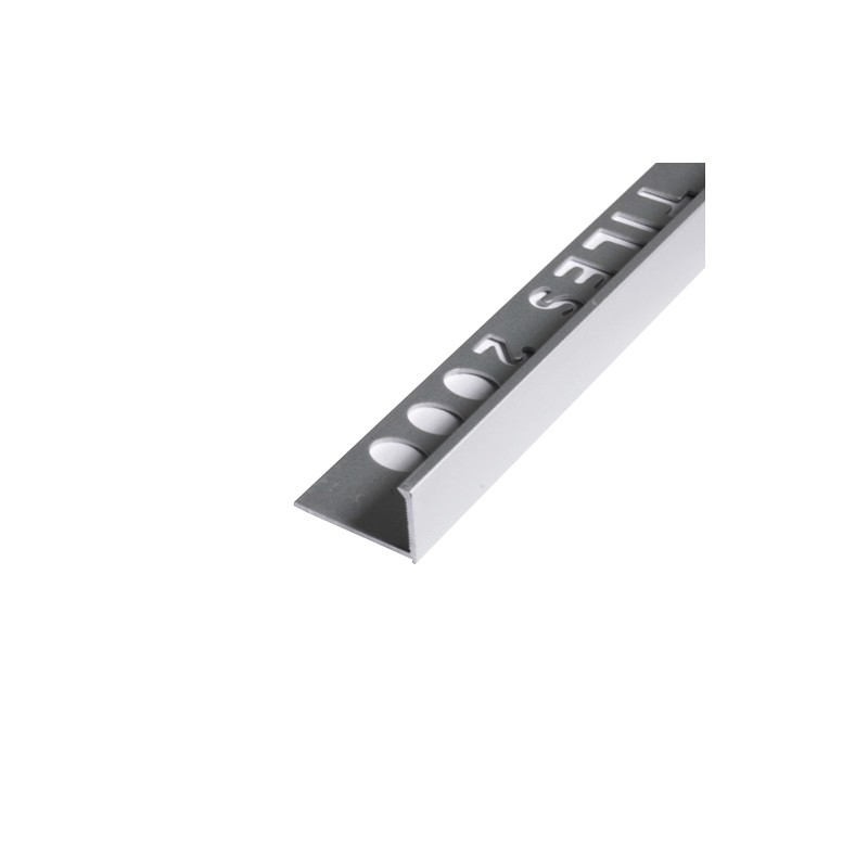 PERFIL L ALUMINIO TILES 12MM X 2.5M PLATA MATE