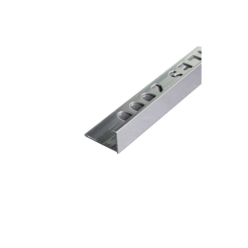 PERFIL L ALUMINIO TILES 12MM X 2.5M PLATA BRILLO