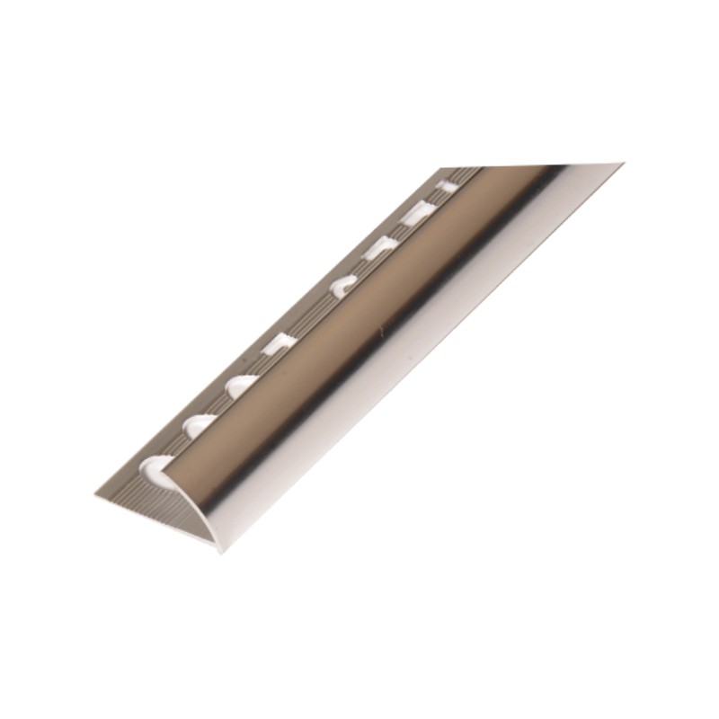 UNIPERFIL ALUMINIO TILES 12MM X 2.5M EUROCANTO PLATA BRILLO