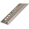UNIPERFIL ALUMINIO TILES 12MM X 2.5M MULTIUSOS PLATA MATE