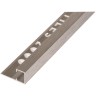 UNIPERFIL ALUMINIO TILES 12MM X 2.5M MULTIUSOS PLATA CEPILLADO