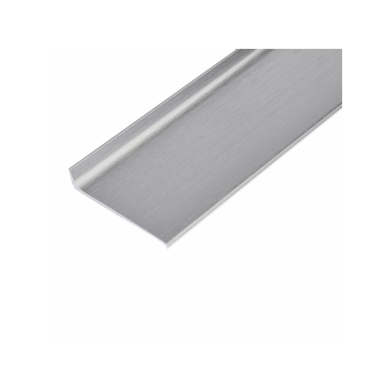ZOCLO ALUMINIO TILES 6CM X 2.5M PLATA CEPILLADO