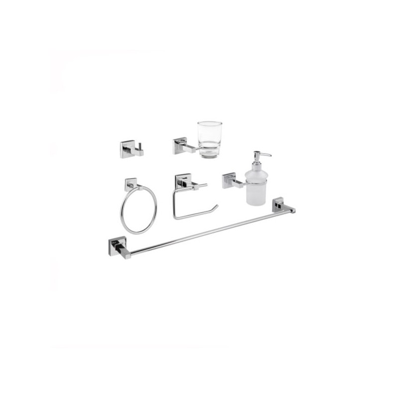 ACCESORIOS DICA P/BAÑO CROMO 6 PIEZA