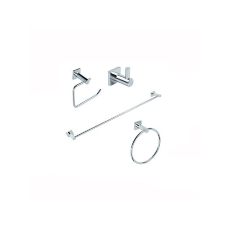 ACCESORIOS URREA P/BAÑO CLASICA CROMO 4 PZAS.