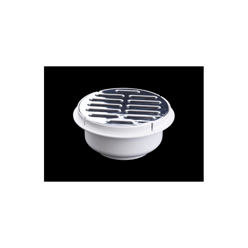 COLADERA URREA REDONDA C/SALIDA UNIVERSAL Y REJILLA CROMADA