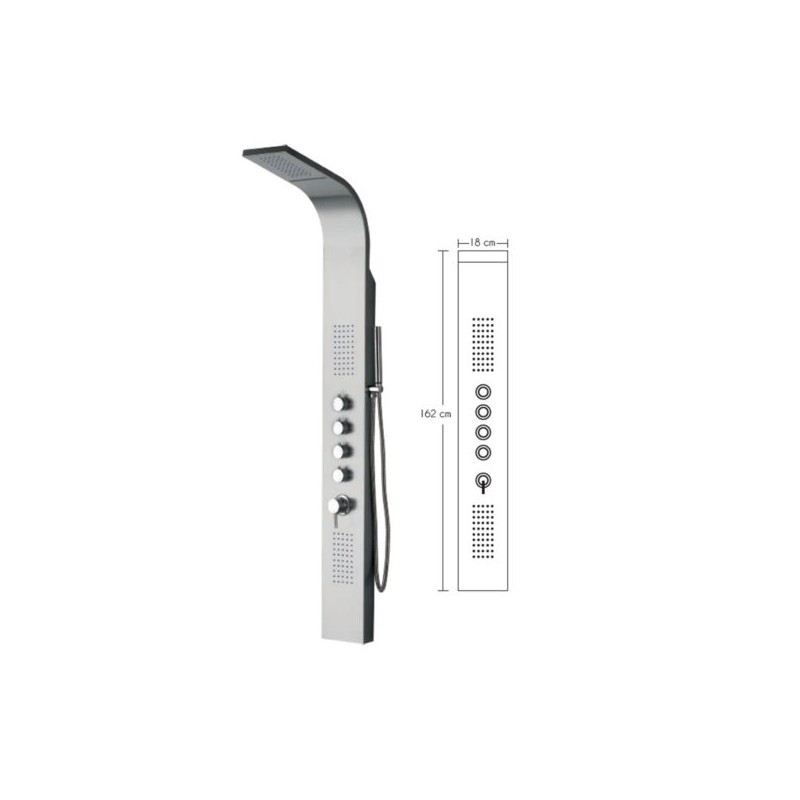 COLUMNA TOTAL SHOWER ACERO INOXIDABLE 2123