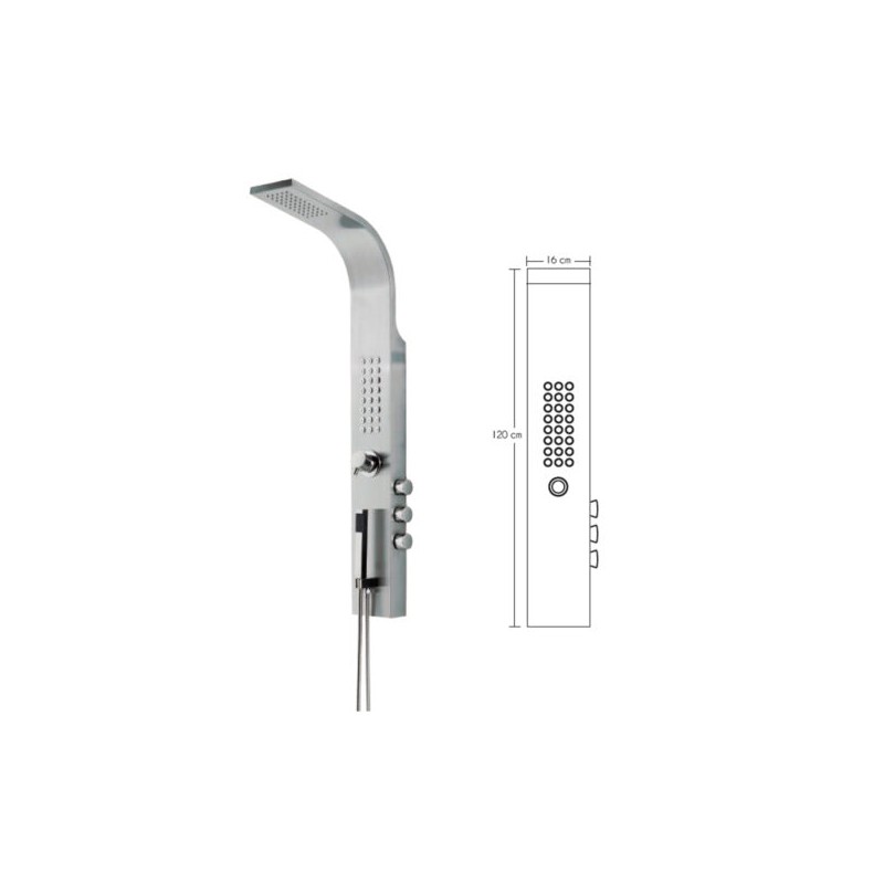 COLUMNA TOTAL SHOWER ACERO INOXIDABLE 2175