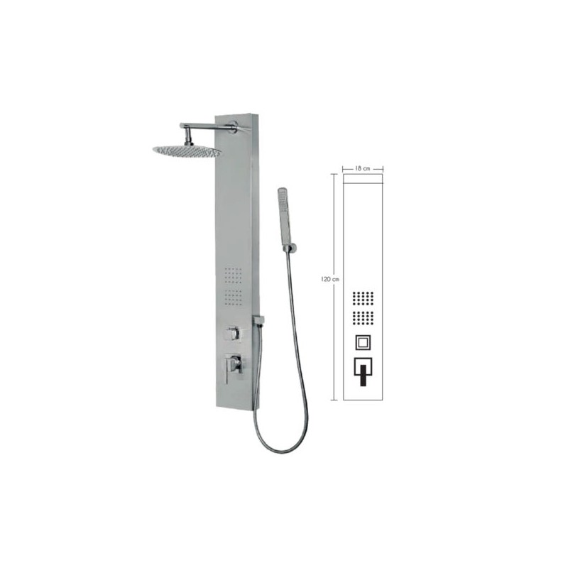 COLUMNA TOTAL SHOWER ACERO INOXIDABLE 2195