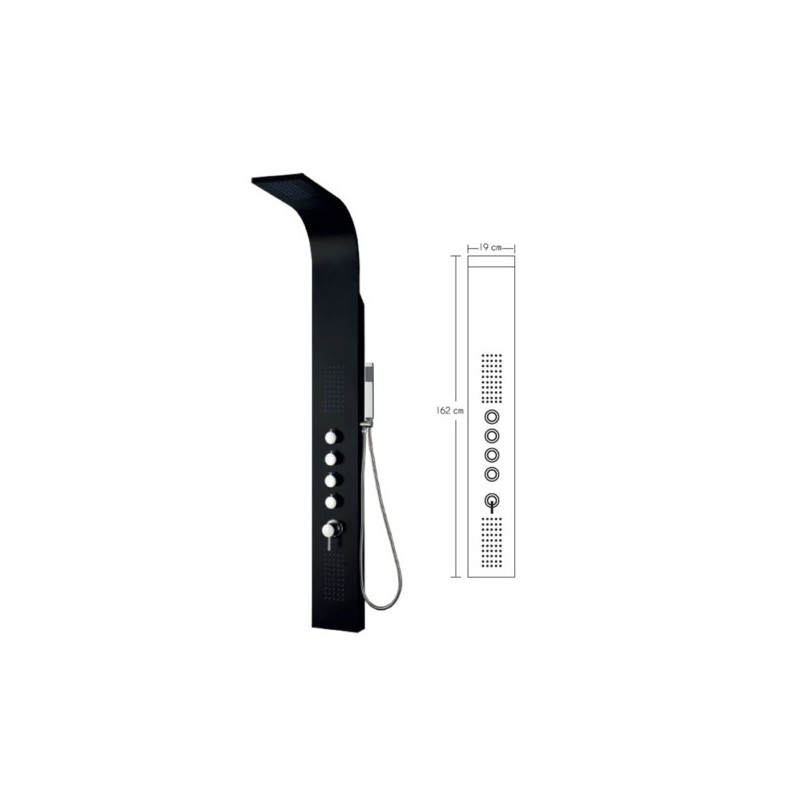 COLUMNA TOTAL SHOWER ALUMINIO NEGRO 2301