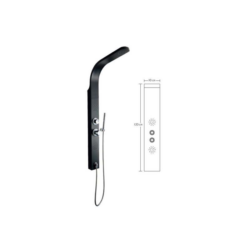 COLUMNA TOTAL SHOWER ALUMINIO NEGRO 2331-B