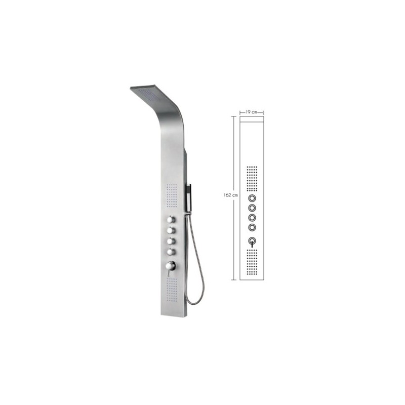 COLUMNA TOTAL SHOWER ALUMINIO PLATA 2302
