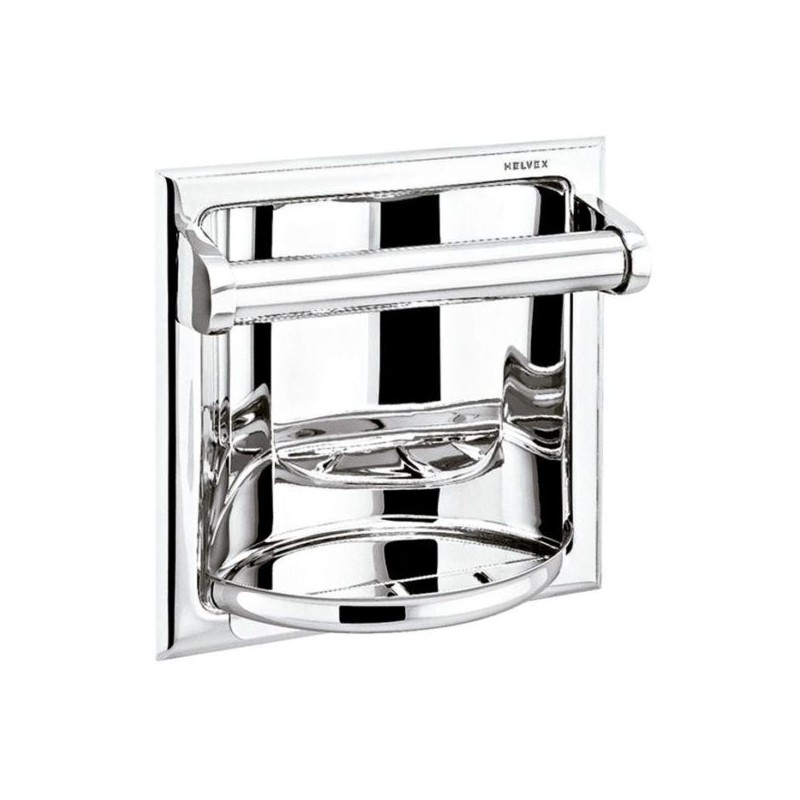 JABONERA HELVEX CLASICA DE EMPOTRAR C/AGARRADERA ANTIRROBO CROMO