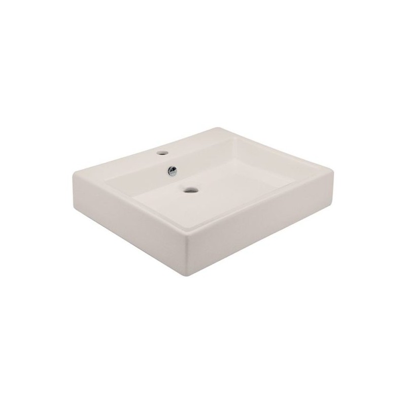 LAVABO HELVEX LUCERNA 1P DE SOBREPONER C/REBOSADERO MARFIL
