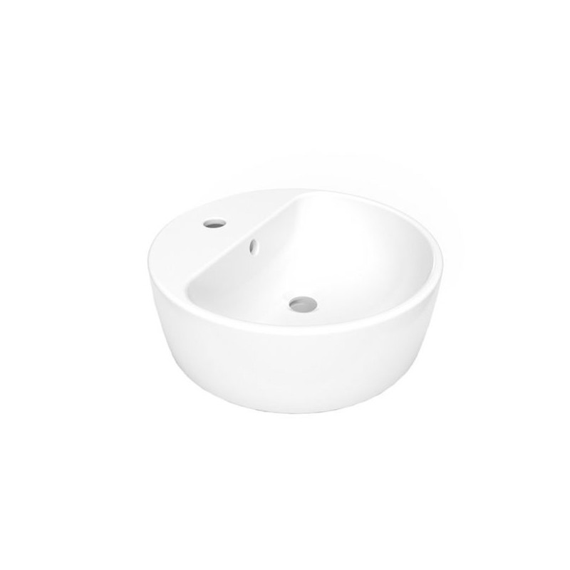 LAVABO HELVEX MOREA 1P DE SOBREPONER C/REBOSADERO BLANCO