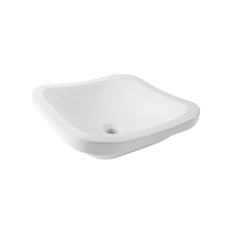 LAVABO HELVEX STALA DE SOBREPONER Y SOBRECUBIERTA S/REBOSADERO BLANCO