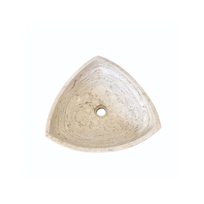 LAVABO MARMOL TRIANGULO TRAVERTINO CLARO