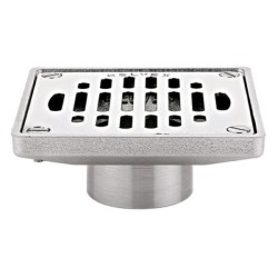 REBOSADERO HELVEX C/REJILLA CUADRADA ACERO INOXIDABLE