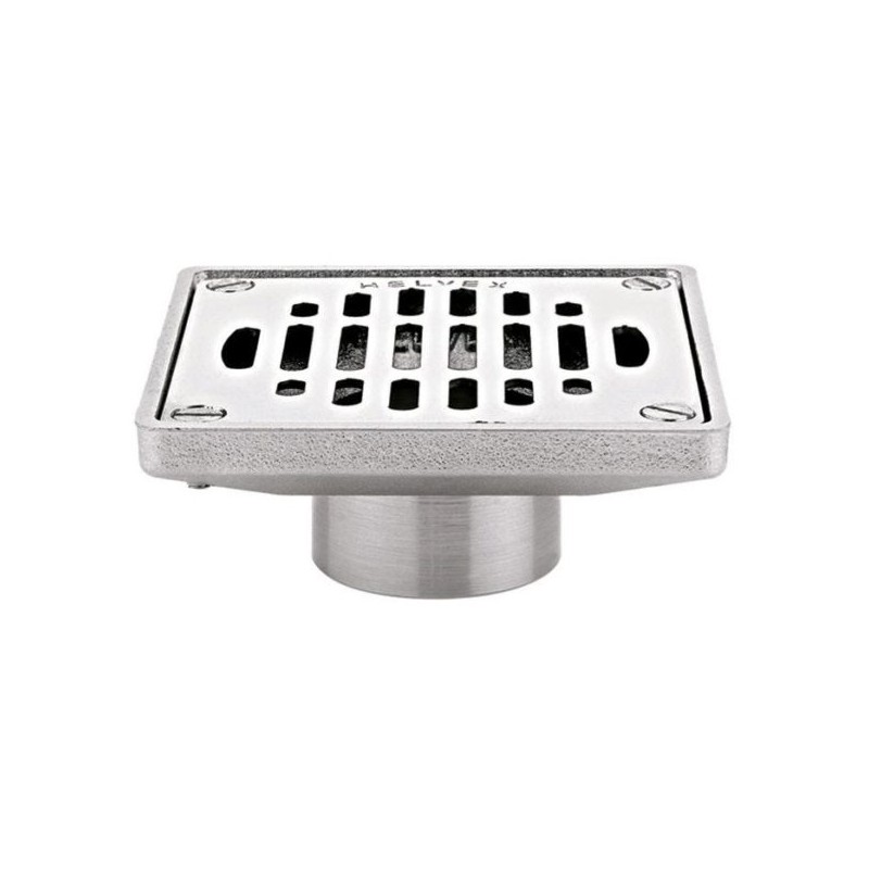 REBOSADERO HELVEX C/REJILLA CUADRADA ACERO INOXIDABLE