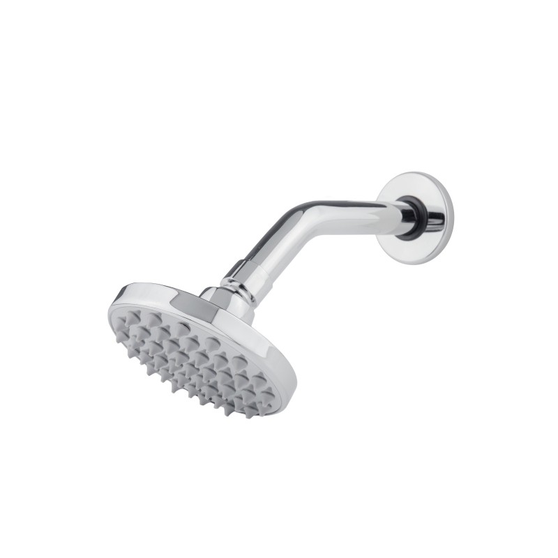 REGADERA DICA C/BRAZO Y CHAPETON REDONDA 4? CROMO ECO.