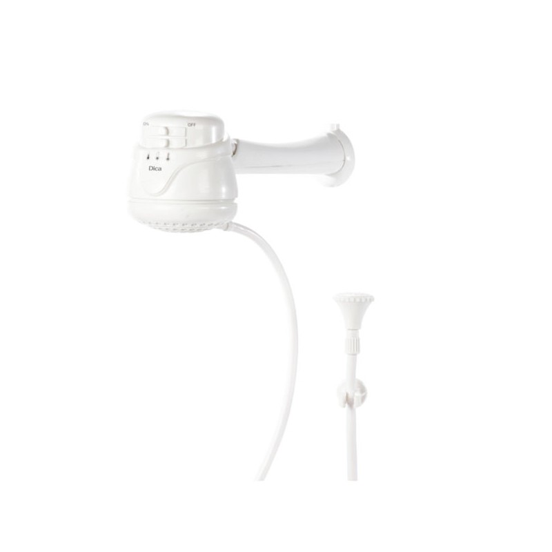 REGADERA DICA C/BRAZO,CHAPETON Y REG. DE MANO ELECTRICA 3 TEM. BLANCO