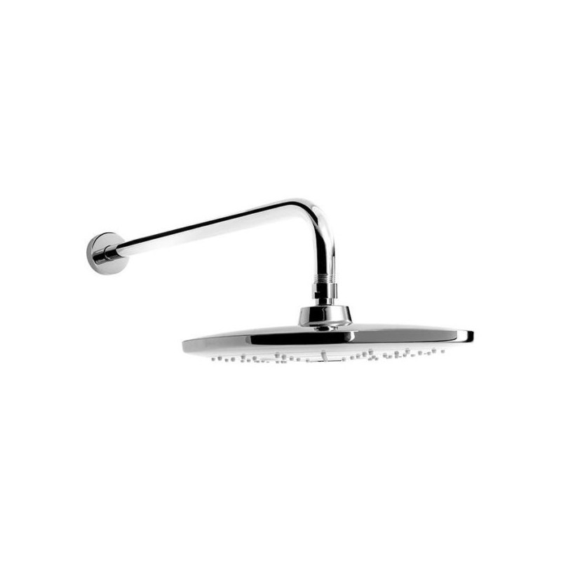 REGADERA HELVEX C/BRAZO Y CHAPETON SWITCH CUADRADA PLATO 10? CROMO/BLANCO