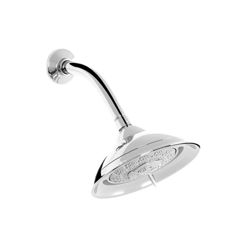 REGADERA HELVEX C/BRAZO Y CHAPETON SWITCH REDONDA 7? CROMO/GRIS