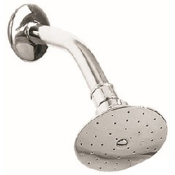 REGADERA URREA C/BRAZO Y CHAPETON REDONDA  CROMO.