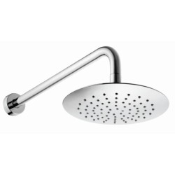 REGADERA URREA C/BRAZO Y CHAPETON VERMONT REDONDA ACERO INOX.