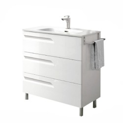 TOCADOR ROYOMEX VITALE 80X45X74 CM A PISO LACADO  BRILLO BLANCO S/ESPEJO