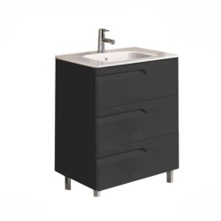 TOCADOR ROYOMEX VITALE 80X45X74 CM A PISO LACADO BRILLO GRIS S/ESPEJO