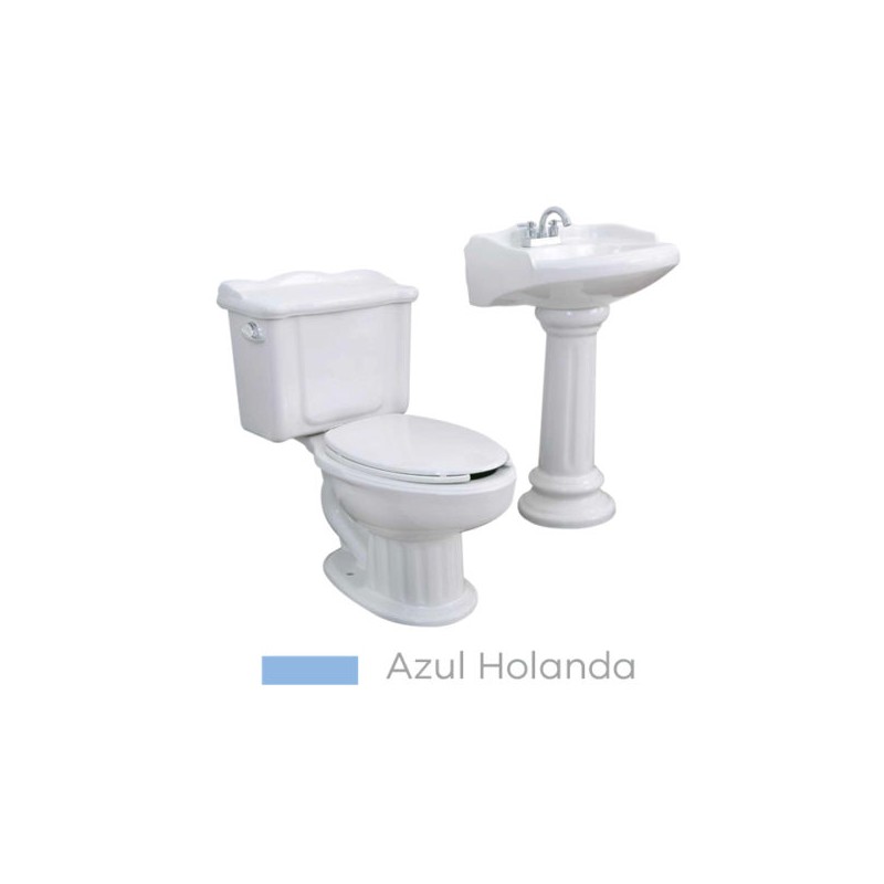 W.C. CERAMOSA ALARGADO ROMANO (TZ, TQ, LV Y P) AZUL HOLANDA