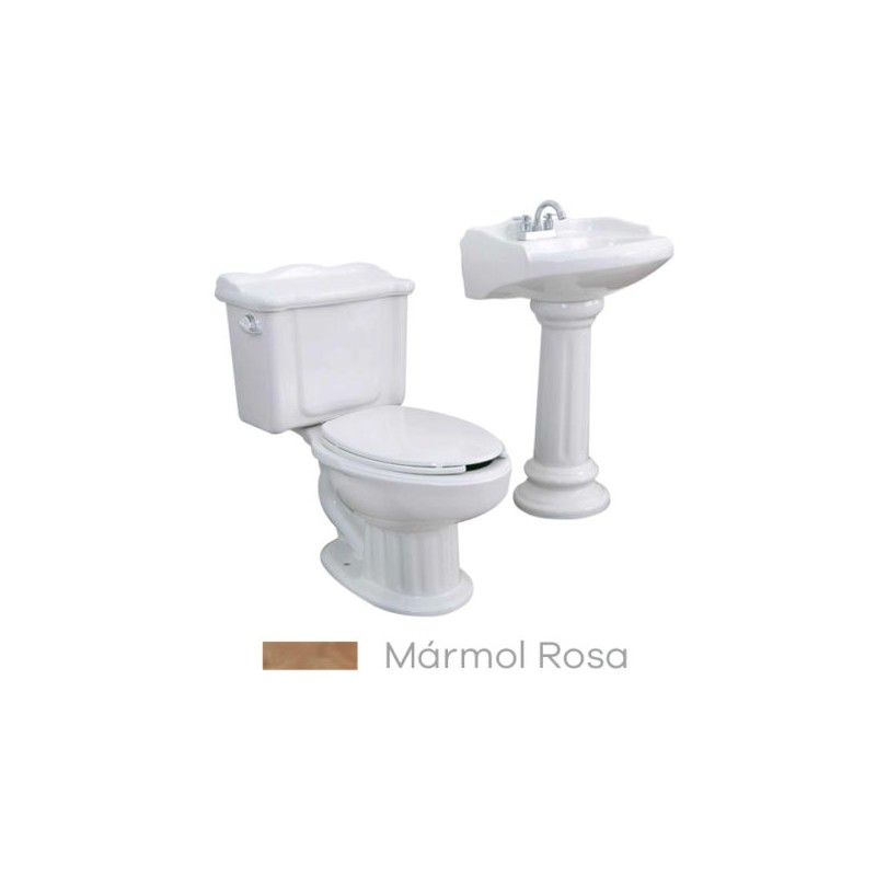 W.C. CERAMOSA ALARGADO ROMANO (TZ, TQ, LV Y P) MARMOL ROSA